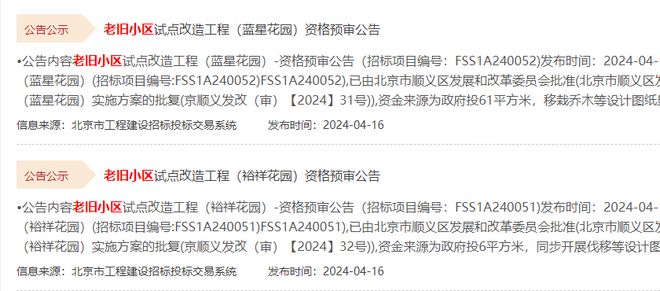 北京168体育 168体育官网2个老旧小区启动改造工程招标(图1)